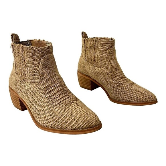 Band of Gypsies Size 7 Tan Borderline Pull-on Western-Style Ankle Boots - Picture 1 of 9
